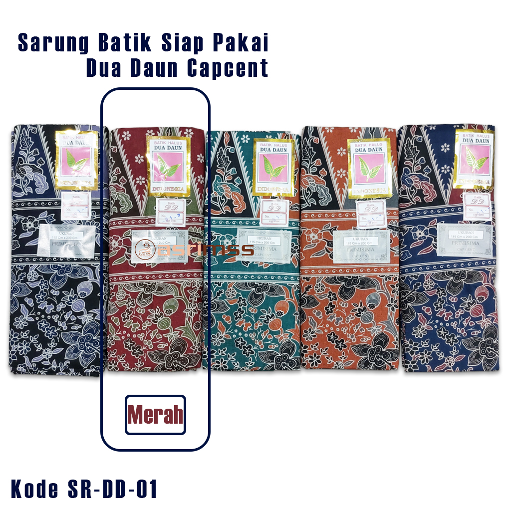 Sarung Batik Dua Daun PRIMISIMA Cap Cent Sudah Jahit Siap Pakai Nyaman & Adem Sarung Ibu Melahirkan