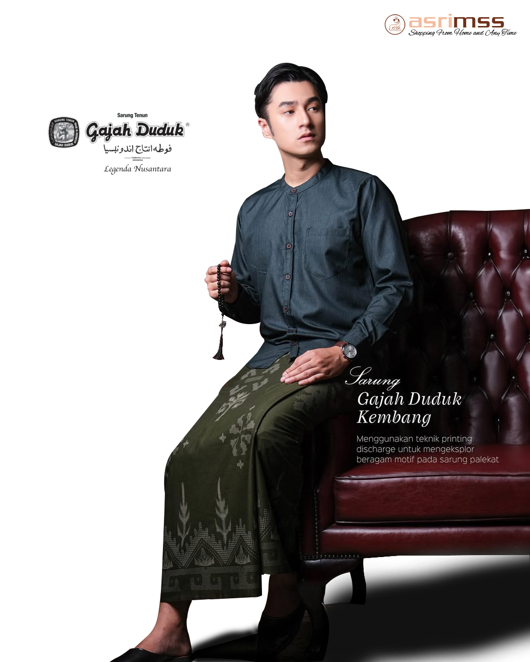 Sarung Gajah Duduk Asia Kembang Bahan Berkulitas Motif Modern Dan Elegan