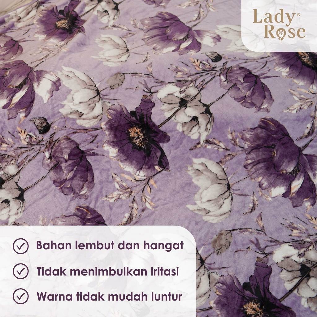 Lady Rose Selimut Bulu Super Lembut Dewasa & Anak Ukuran 160x200 Motif AFRA