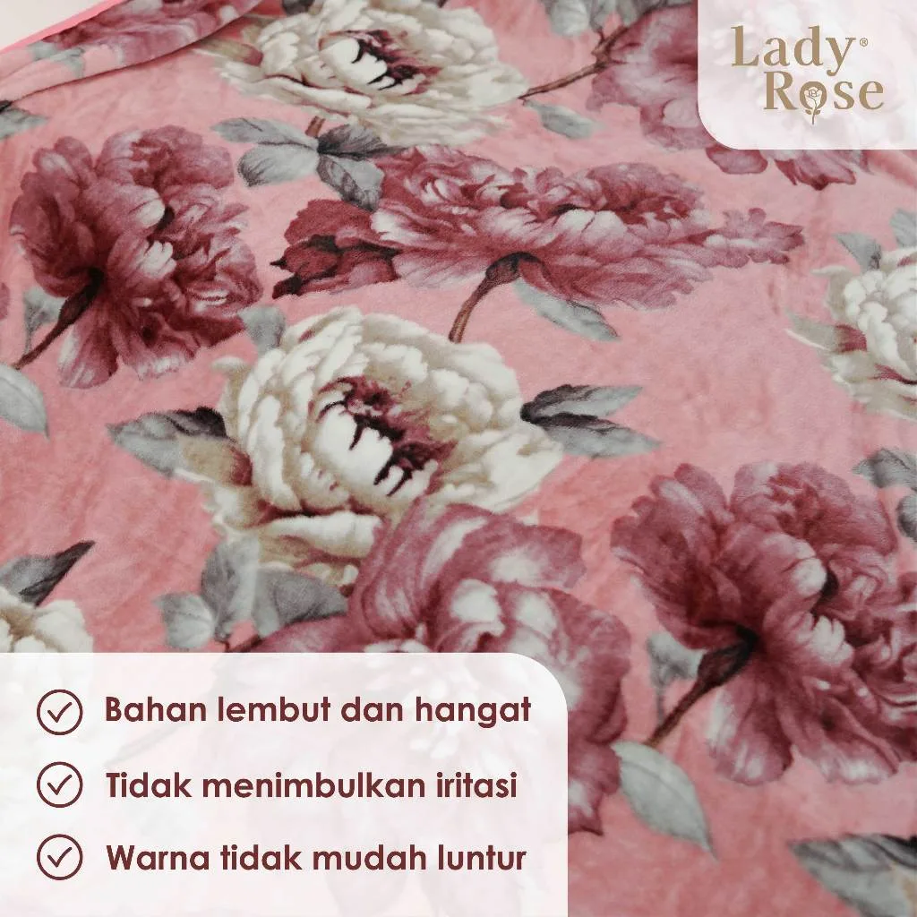 Lady Rose Selimut Bulu Super Lembut Dewasa & Anak Ukuran 160x200 Motif AZURA