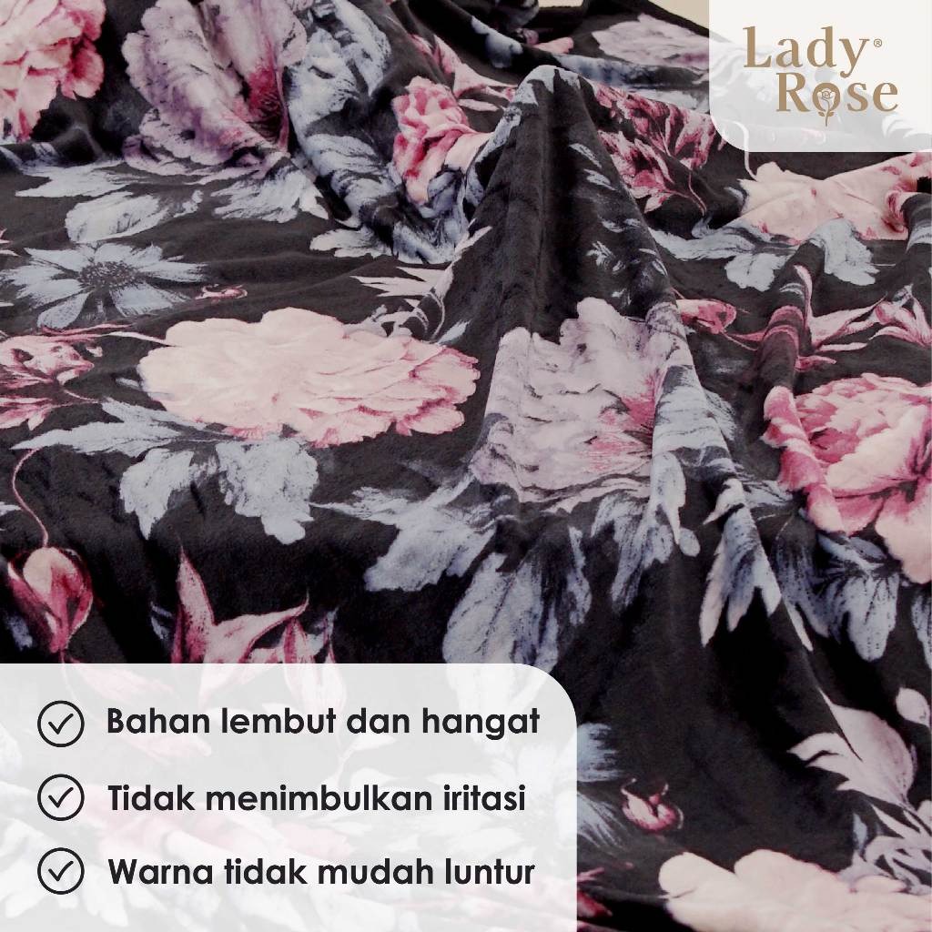 Lady Rose Selimut Bulu Super Lembut Dewasa & Anak Ukuran 160x200 Motif CLARA