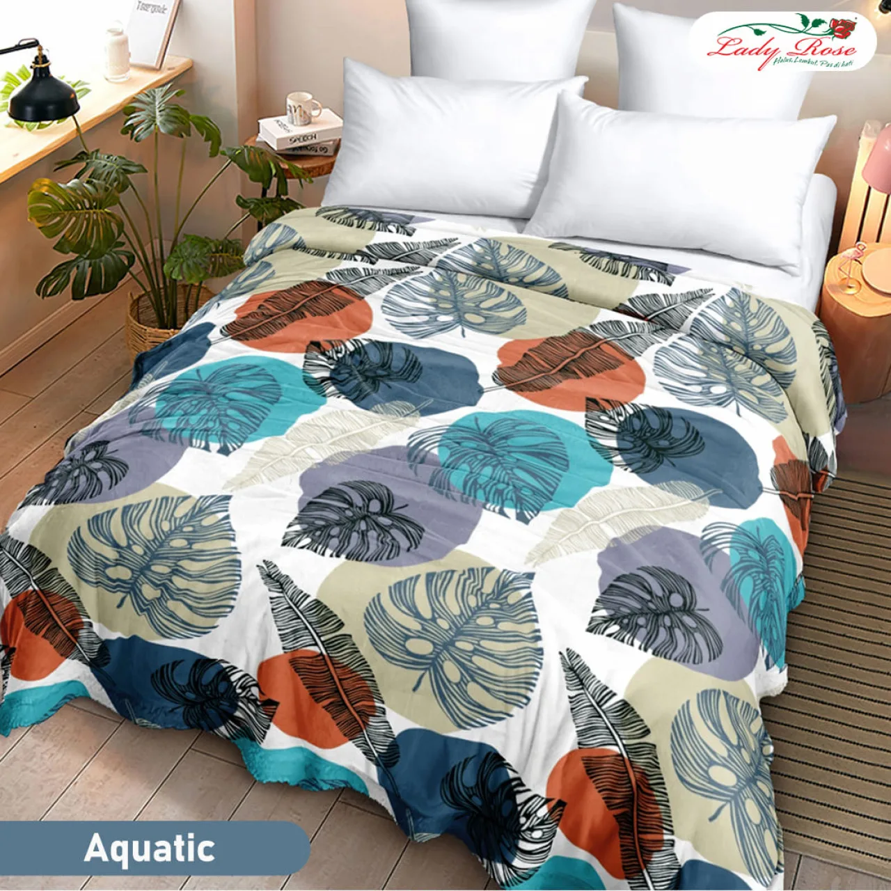 Lady Rose Selimut Bulu Super Lembut Dewasa & Anak Ukuran 160x200 Motif AQUATIC