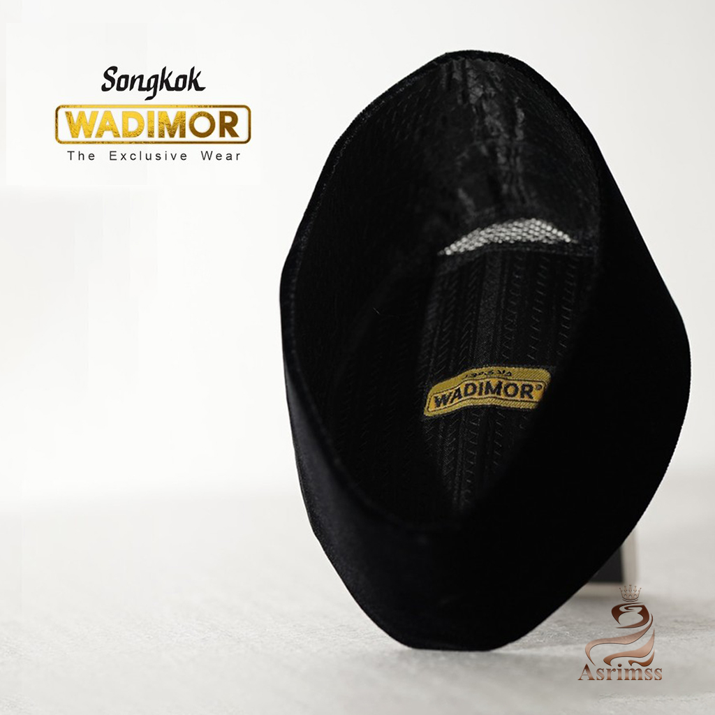 Peci Songkok Wadimor Hitam Polos AC Original Kopiah Dewasa Anak