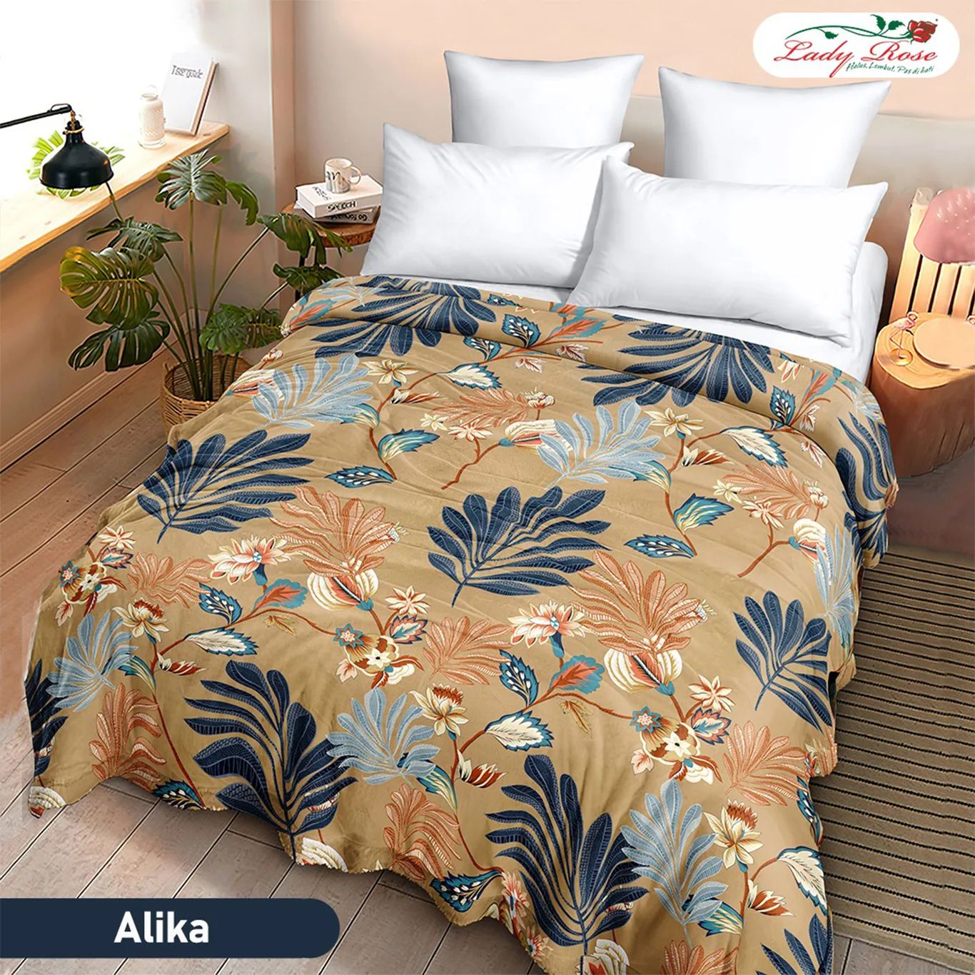 Lady Rose Selimut Bulu Super Lembut Dewasa & Anak Ukuran 160x200 Motif ALIKA