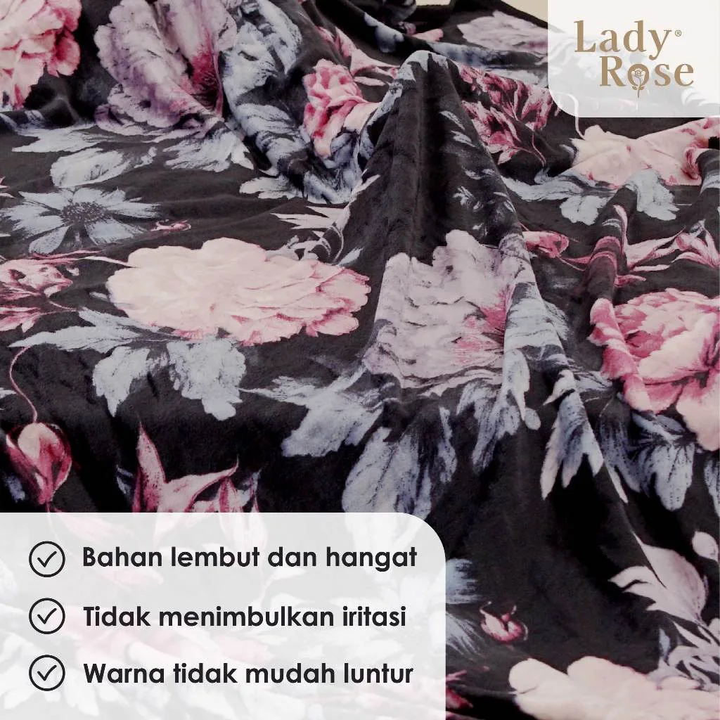 Lady Rose Selimut Bulu Super Lembut Dewasa & Anak Ukuran 160x200 Motif CLARA