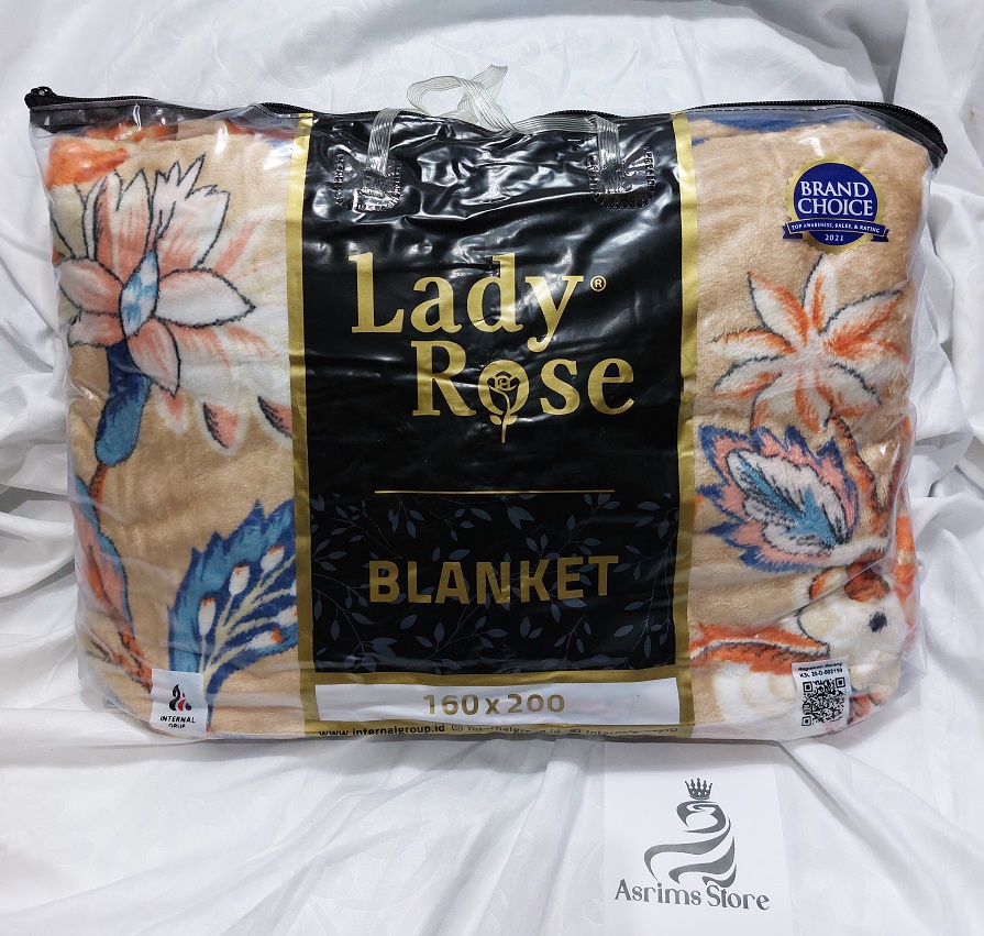 Lady Rose Selimut Bulu Super Lembut Dewasa & Anak Ukuran 160x200 Motif ALIKA