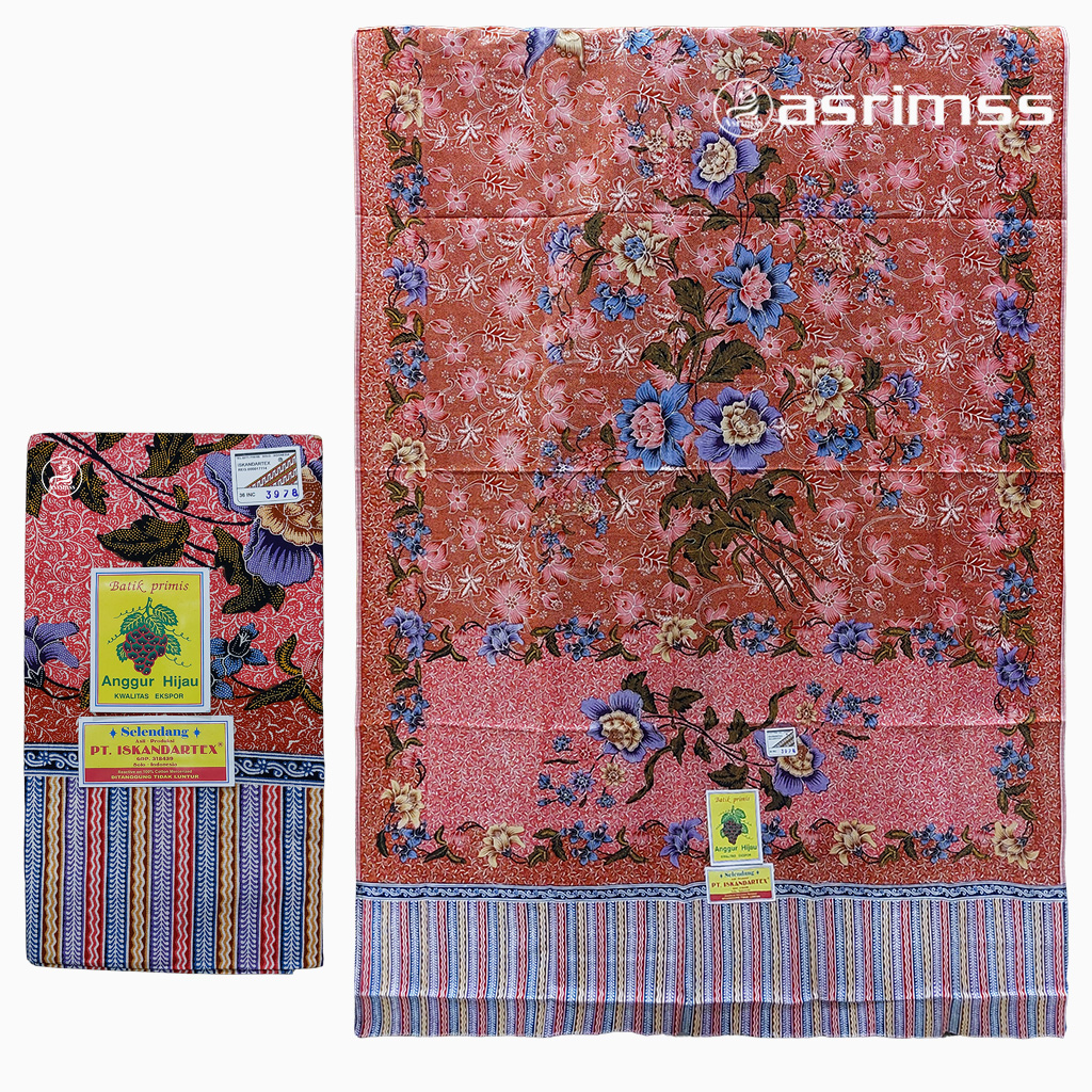 Cukin Anggur Hijau Iskandartex Kain Gendongan Bayi Selendang Bayi 100% Cotton Mercerized