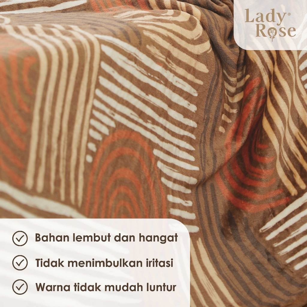 Lady Rose Selimut Bulu Super Lembut Dewasa & Anak Ukuran 160x200 Motif BLATARI