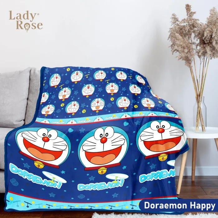 Lady Rose Selimut Bulu Super Lembut Dewasa & Anak Ukuran 160x200 Motif DORAEMON