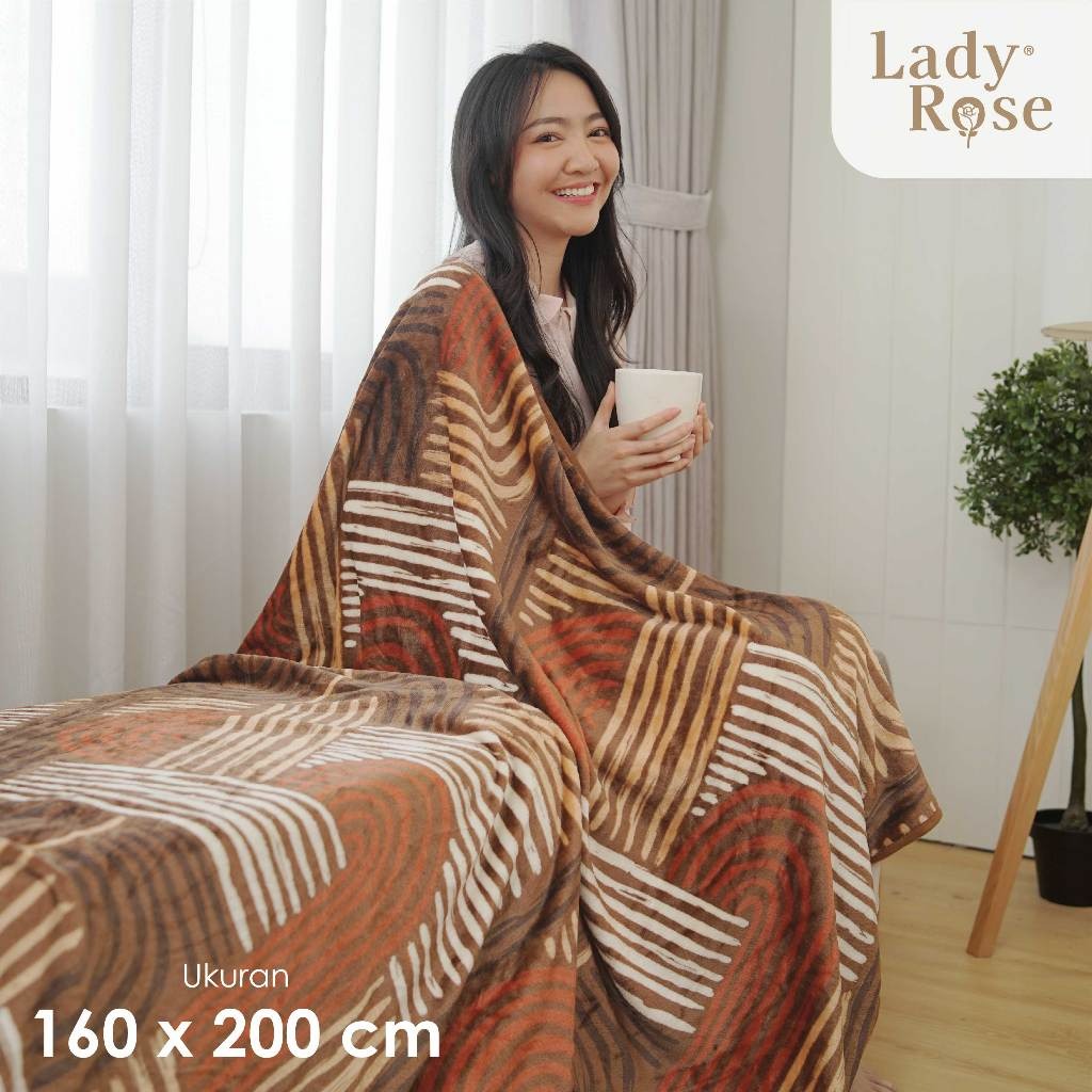 Lady Rose Selimut Bulu Super Lembut Dewasa & Anak Ukuran 160x200 Motif BLATARI