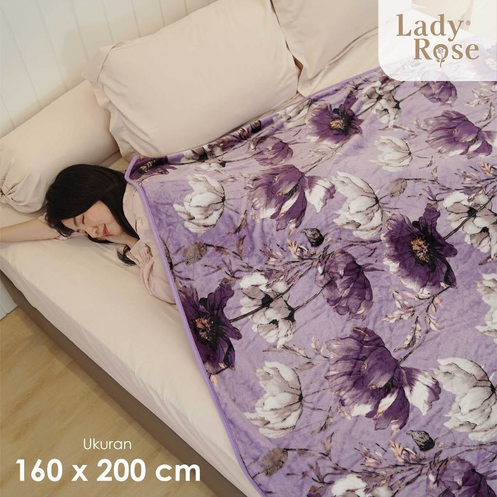 Lady Rose Selimut Bulu Super Lembut Dewasa & Anak Ukuran 160x200 Motif AFRA