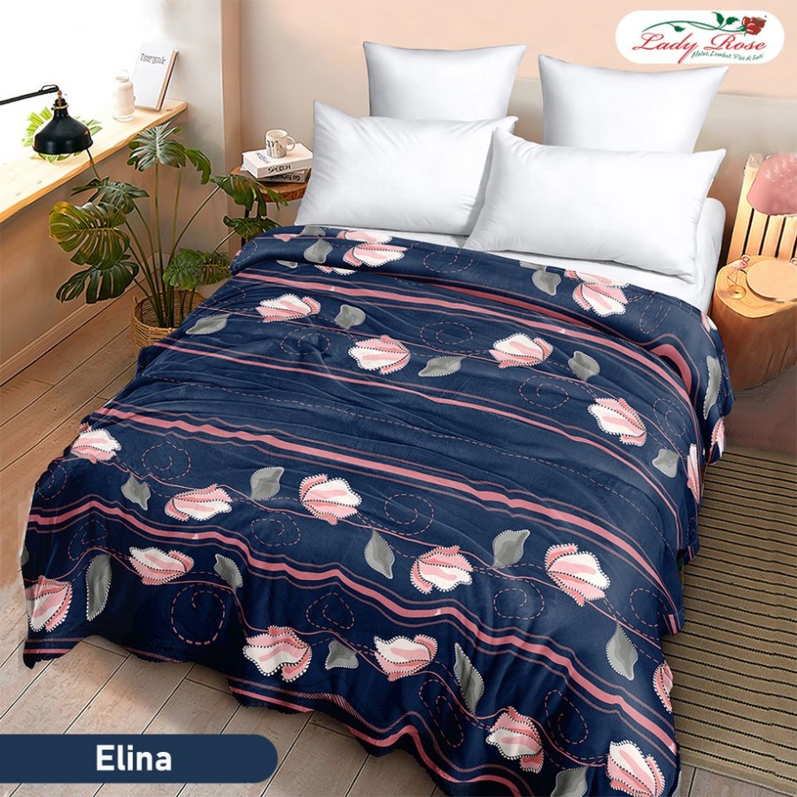 Lady Rose Selimut Bulu Super Lembut Dewasa & Anak Ukuran 160x200 Motif ELINA
