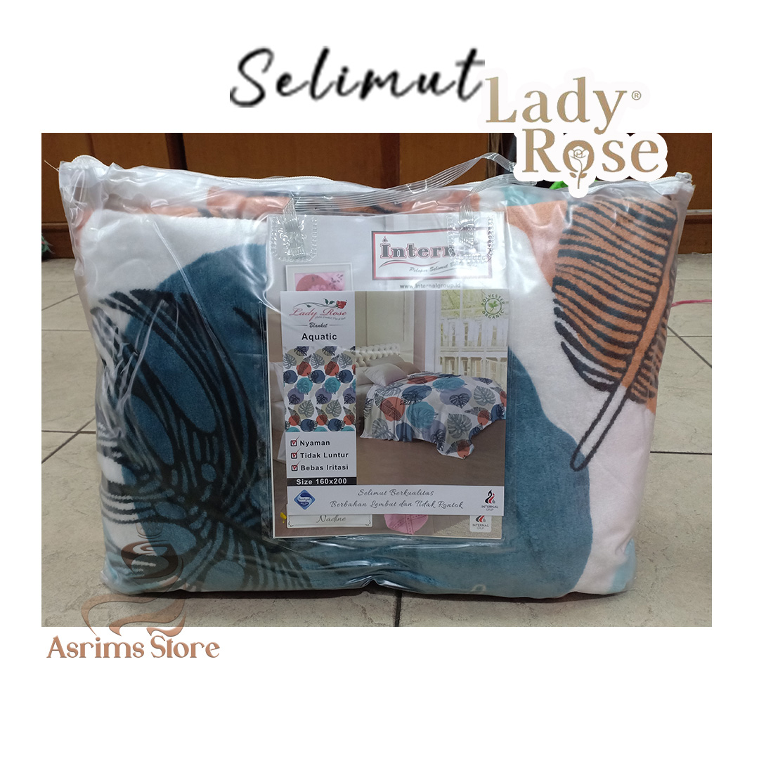 Lady Rose Selimut Bulu Super Lembut Dewasa & Anak Ukuran 160x200 Motif AQUATIC