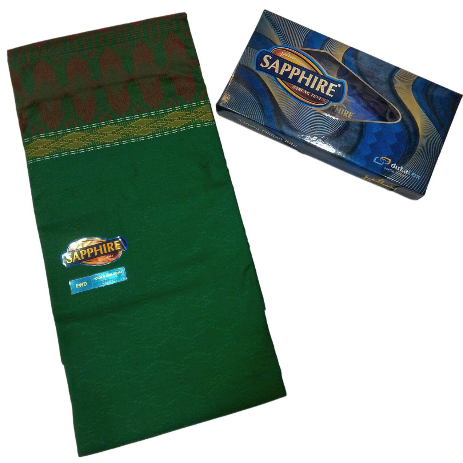 SAPPHIRE Sarung Polos Warna PWD Bahan Premium Katun Berkualitas Motif Timbul Dobby