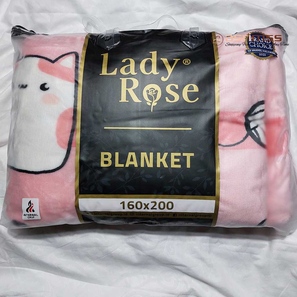 Lady Rose Selimut Bulu Super Lembut Dewasa & Anak Ukuran 160x200 Motif CATTY
