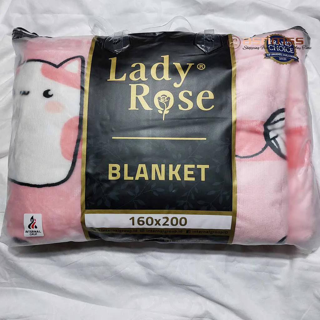 Lady Rose Selimut Bulu Super Lembut Dewasa & Anak Ukuran 160x200 Motif CATTY