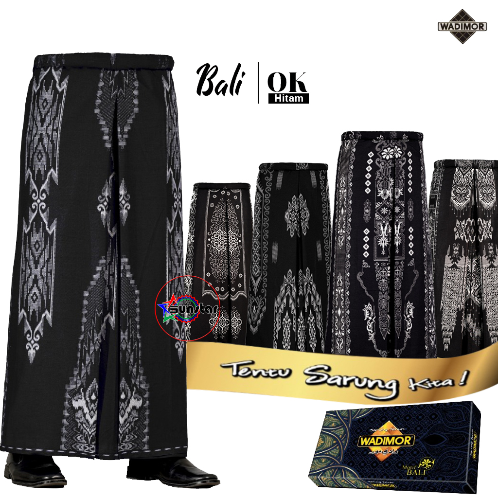 Sarung Wadimor Bali Hitam Terbaru Produk Original Istimewa