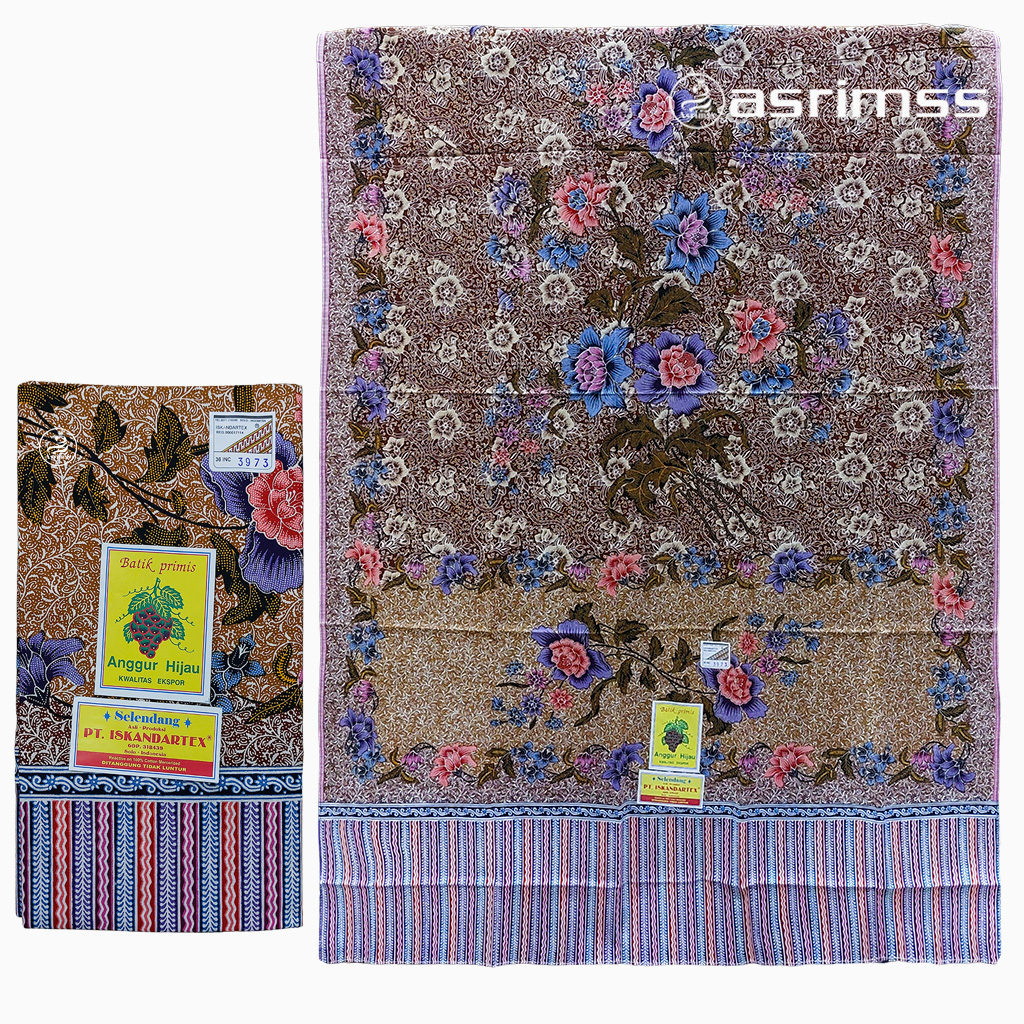 Cukin Anggur Hijau Iskandartex Kain Gendongan Bayi Selendang Bayi 100% Cotton Mercerized